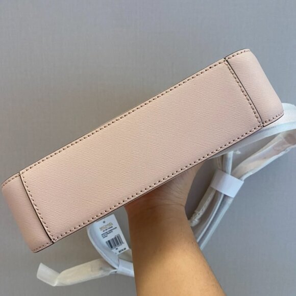 NWT! Michael Kors Jet Set MEDIUM Conv. Shouder X-body Pouchette In Powder Blush - Picture 3 of 5